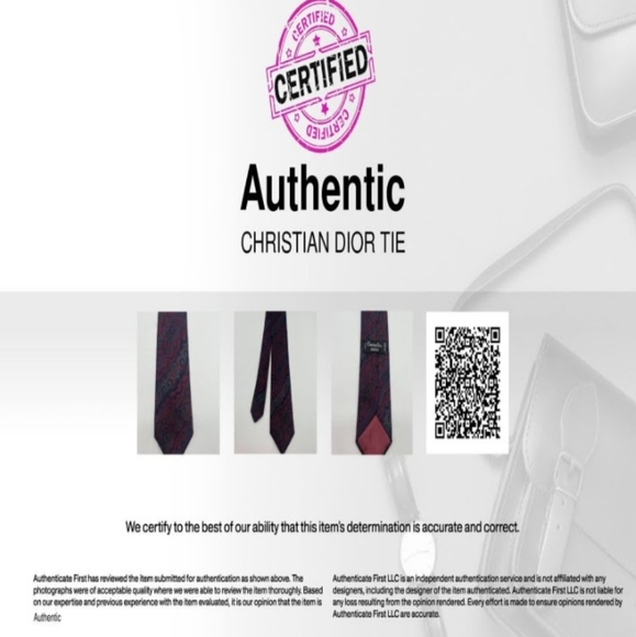 Authentic Christian Dior Silk Monsieur Paisley Tie - Picture 5 of 9